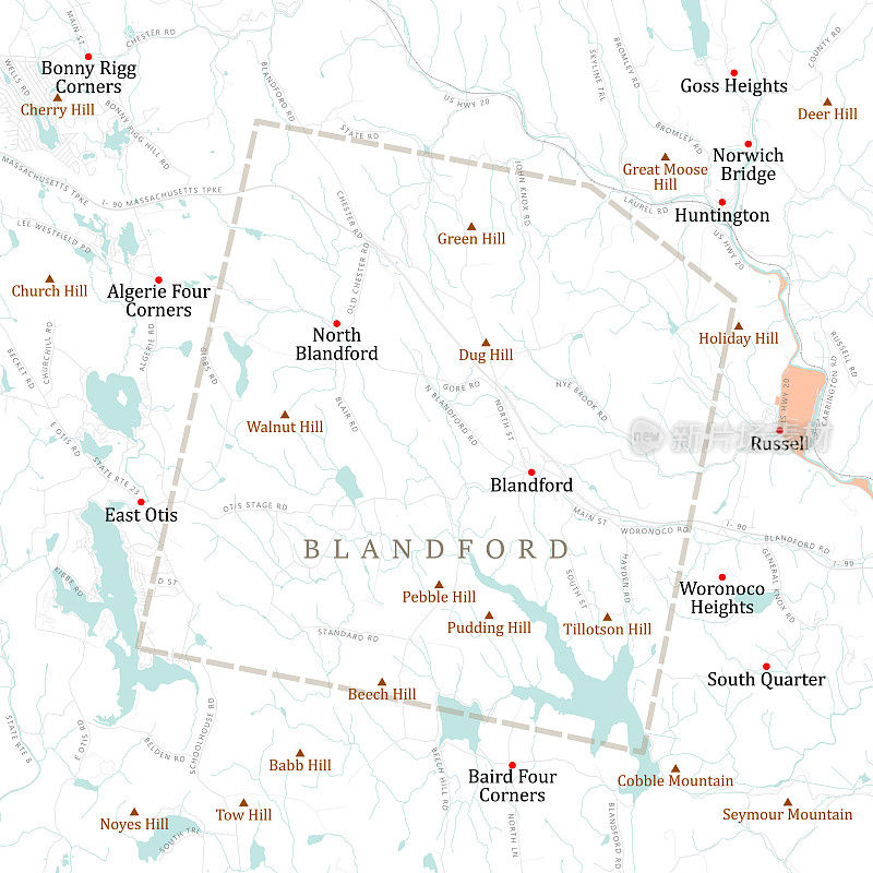 MA Hampden Blandford矢量路线图